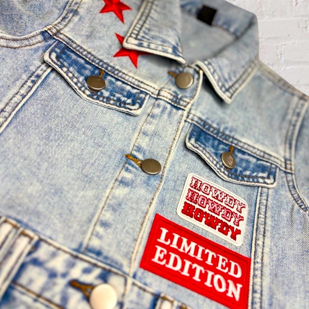 SOLD! Personalized Design by Story Patch’d - Denim Cowgirl Dress W/ Rhinestones